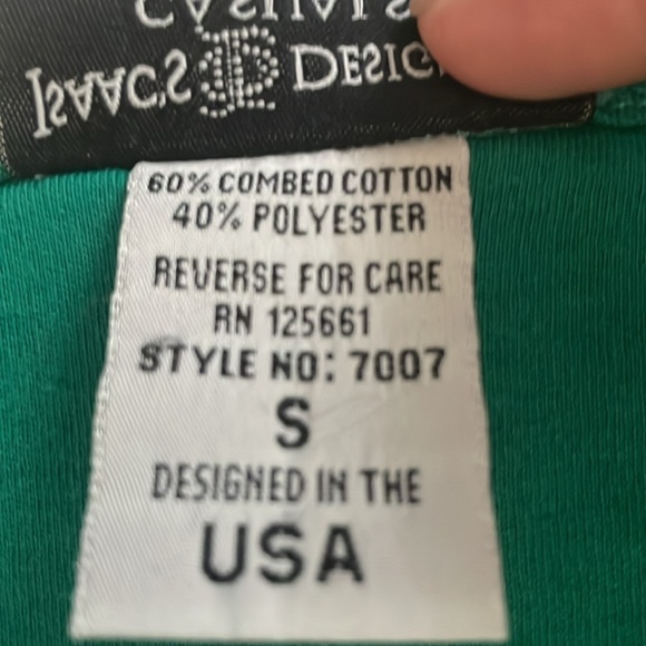 Reindeer Bling Christmas Top Green V Neck - Picture 10 of 10